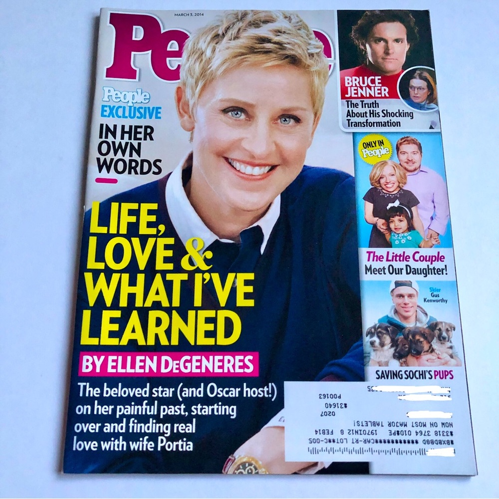 PEOPLE MAGAZINE MARCH 3, 2014 ELLEN DEGENERES & BRUCE JENNER Issue NEW